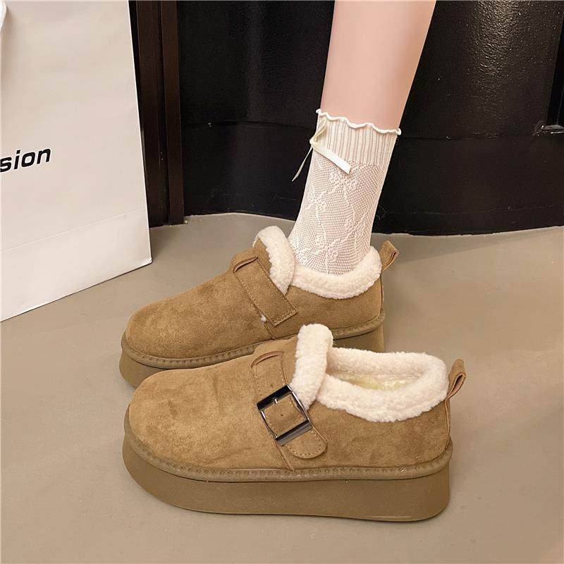 春秋厚底勃肯鞋女2026新款加绒保暖毛毛鞋大码全包百搭乐福0113z,女鞋,勃肯鞋/软木鞋,淘宝优惠券,粉丝福利购,淘宝优惠卷