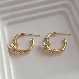 Elegant Earrings Simple Pearl Women imitatoon Advanced