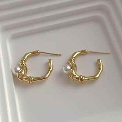 Advanced Elegant Simple imitatoon Pearl Earrings Women