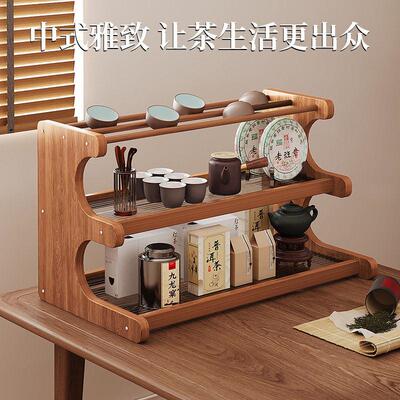 Desktop tea cup storage shelf, desktop tea set shelf, small