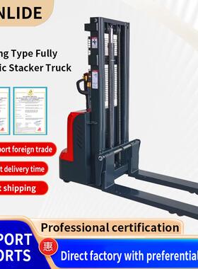 全电动堆垛车k步行式电B动堆高叉车1.5T Wal-ehind Stacker