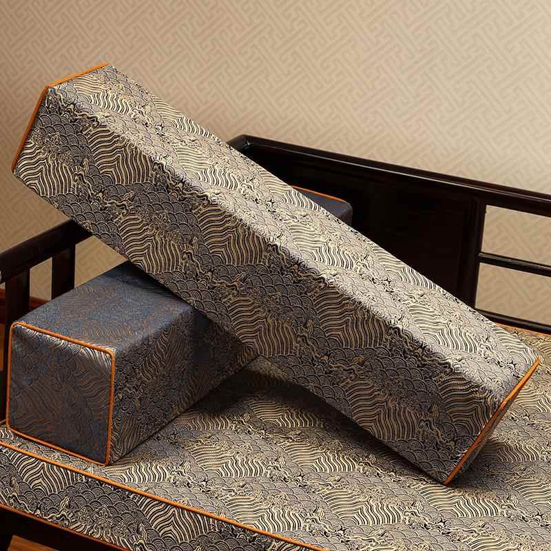 AL新中式扶手98枕9客厅沙发长条枕靠睡觉靠枕办室椅公护腰垫夹腿