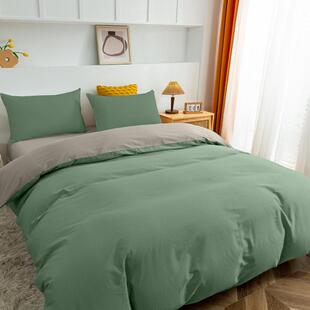 新款 学生宿舍三件套 美棉水洗棉撞色双拼混搭亲肤四件套床单床笠款
