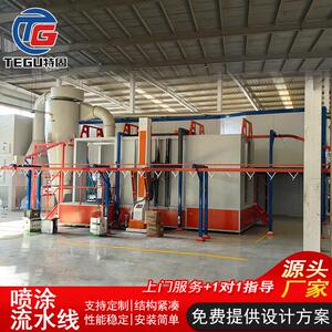 全自动喷涂流水线工业涂装设备镊子钳子刀具悬挂式静电喷涂生产线