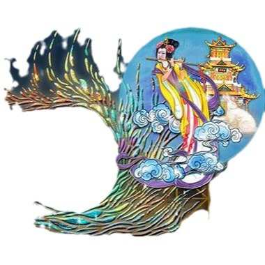 中秋节花灯嫦娥奔月玉兔吴刚伐树桂树自贡灯会大号户外春节灯展