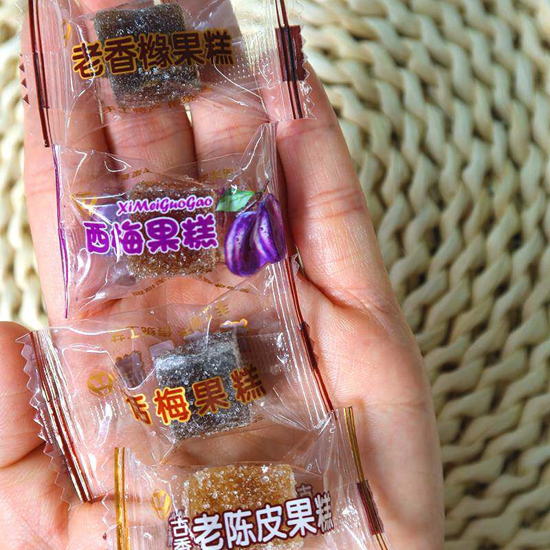 现货古香老陈皮糖老香香菇蛋糕西梅糖梅子糖混合水果蛋糕潮汕特产