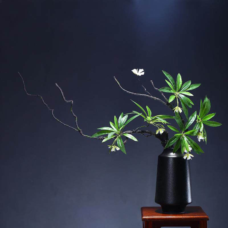 仿真水石榕植物室内假花摆件客厅干花茶室茶空间民宿样板房间装饰