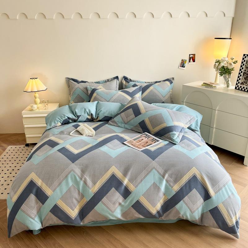 新款原棉磨毛单被套四件套系列11花色亲贴肤吸湿透气保暖舒适