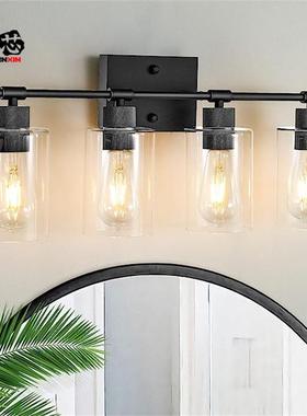 壁璃镜前灯创意复古业风工个55626性过道卧室床头铁灯艺玻灯具