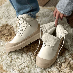 棉鞋男款冬季加绒加厚男鞋防寒保暖高帮大头面包鞋厚底户外雪地靴