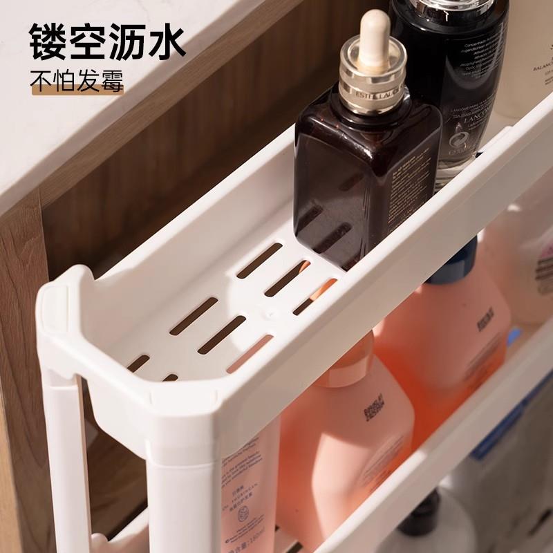 卫生间门后窄置物架厕所缝隙落地小推车浴室夹缝架子门口收纳陶琪