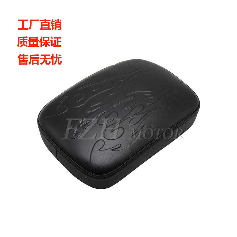 摩托车配件 哈雷改装通用复古吸盘火焰坐垫 黑色吸盘坐包