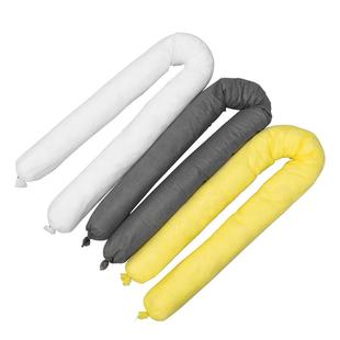 净拭工业吸油围油栏吸油棉条吸油拖栏吸油毡吸油袜7.6cm 1.2m黄色