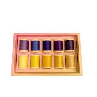 艺高0.4mm精细扁蜡线双色套盒10色一组渐变色手工DIY编织系列