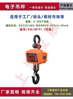 MODBUS-RTU电子吊秤 行车吊磅称 挂钩电子称厂家