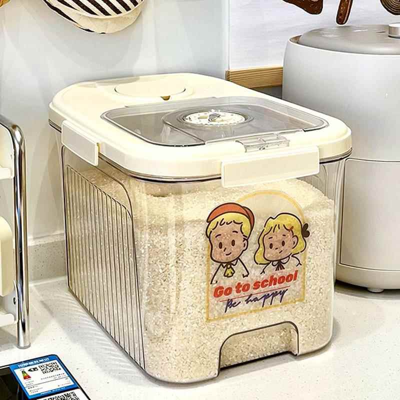 装米桶家用防虫防潮密封食品级米缸放10斤大米储存容器米箱面粉桶