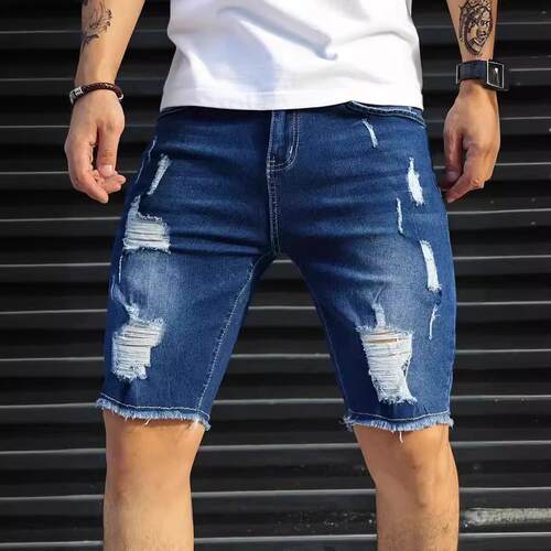 Shorts Jeans Casual Denim Mens Shorts, Mens Blue With