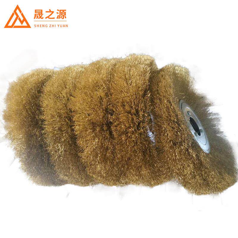 铜丝轮钢丝轮铝型材打磨轮金属除锈轮铝合金抛光轮拉丝轮毛刺去除