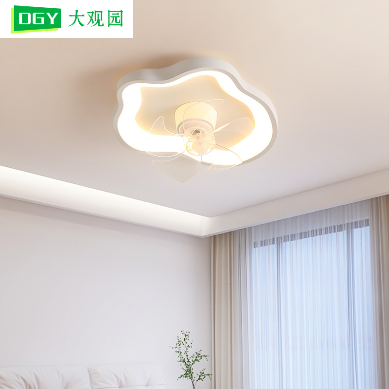 风扇顶灯智能摇头餐厅简约风扇灯