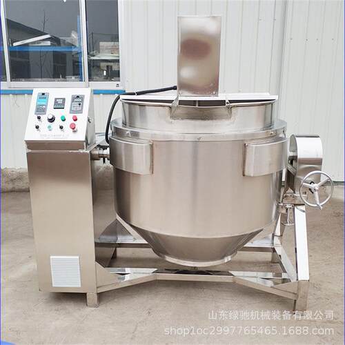 自动翻筐夹层锅猪牛羊肉吊篮式带筐卤煮锅中药熬制夹层锅