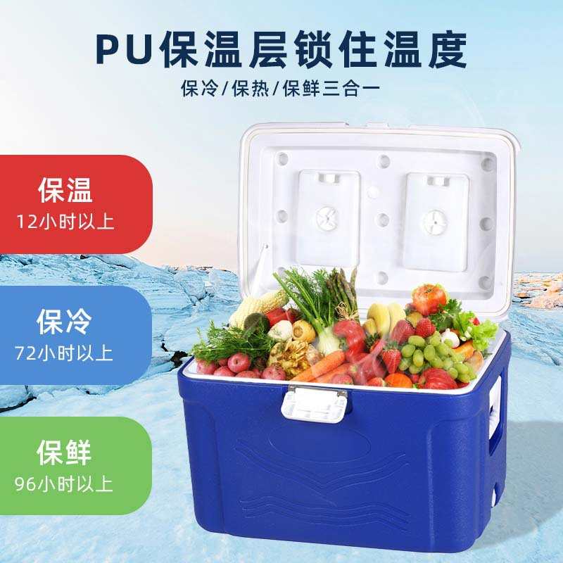 60L大容量便携户外露营野餐钓鱼食品保鲜箱商用摆摊烧烤冷藏箱