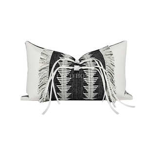 靠垫高级枕套奢pu柔软热卖抱黑白样板间风感提花布轻靠枕沙发