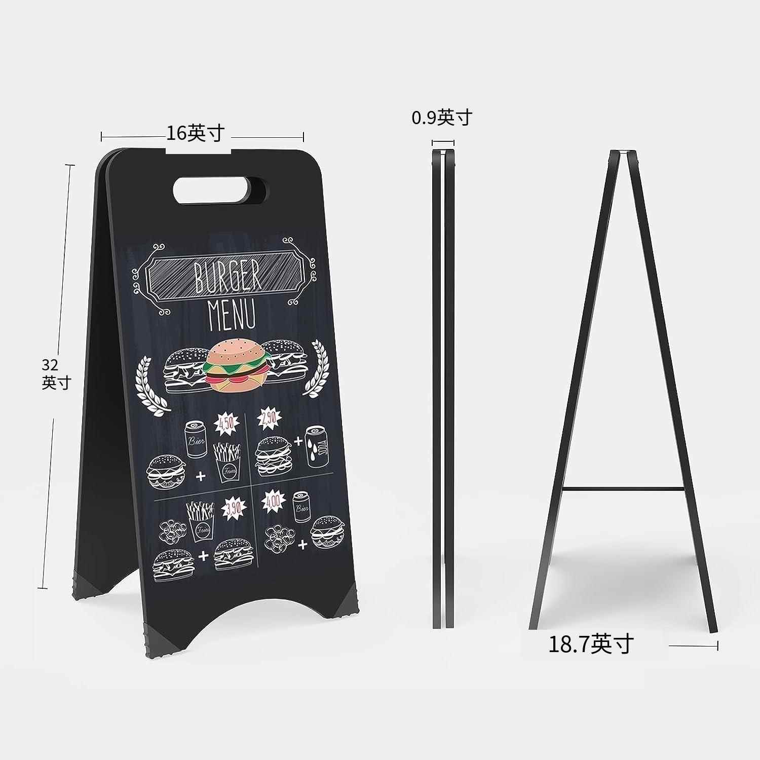 A形双面板黑地式店铺商落用716宣传广告牌酒吧咖啡厅可动移展示板