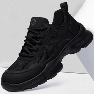 运动鞋男2026夏季新款透气网面软底轻便黑色男士休闲跑步鞋子潮鞋