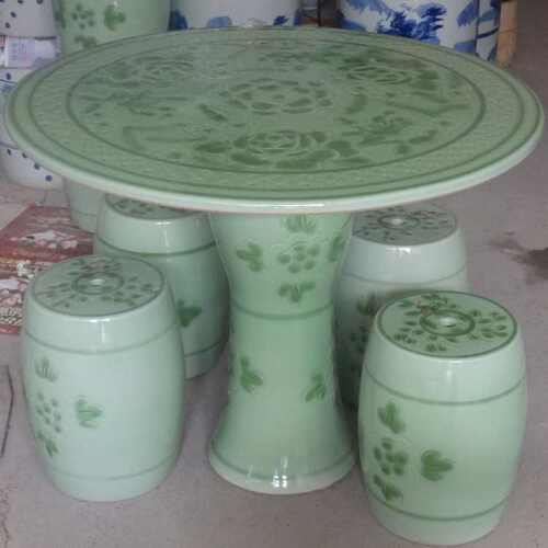 桌椅庭院装饰休闲青花阳台批发枝大号莲桌摆件缠瓷家居陶瓷摆件