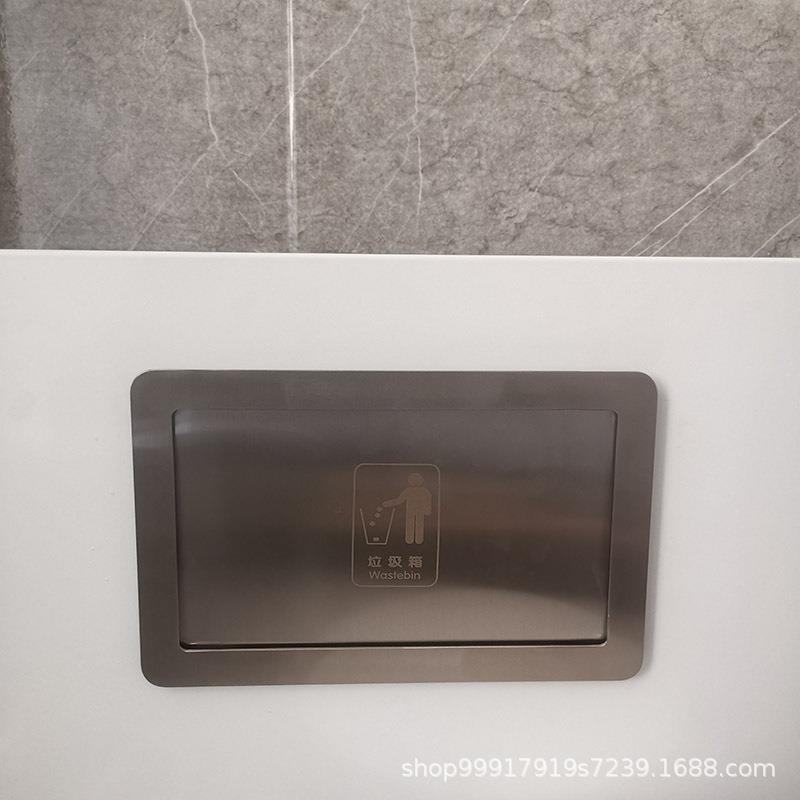304不锈钢侧门推盖内嵌式开入式柜门镶ALD侧开垃圾桶工装一口体式