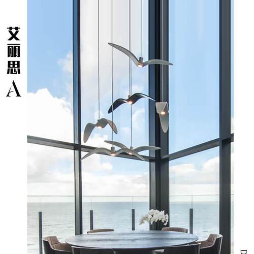 北欧设计师创意飞鸟海鸥餐厅吊灯简约现代Night Birds饭厅吧台灯