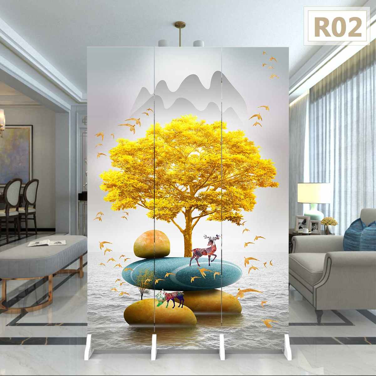 简约现代屏风隔断玄关入户客厅卧室进门遮挡折叠移动挡板轻奢屏风