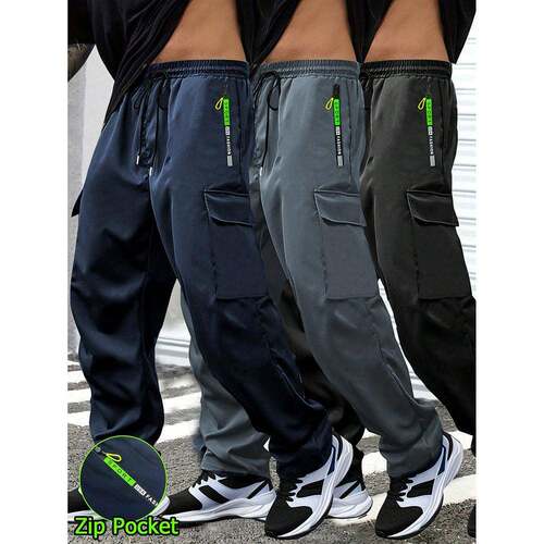 Men's Big & Tall Loose Cargo Pants | Elastic Waist