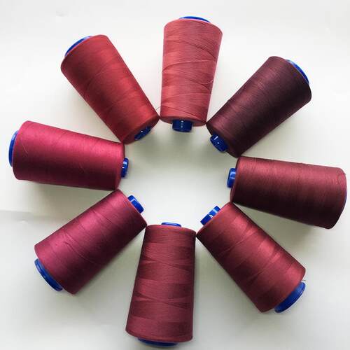 缝衣线暗红色线轴酒红色缝纫裁缝辅助工具家用多色手缝线宝塔线