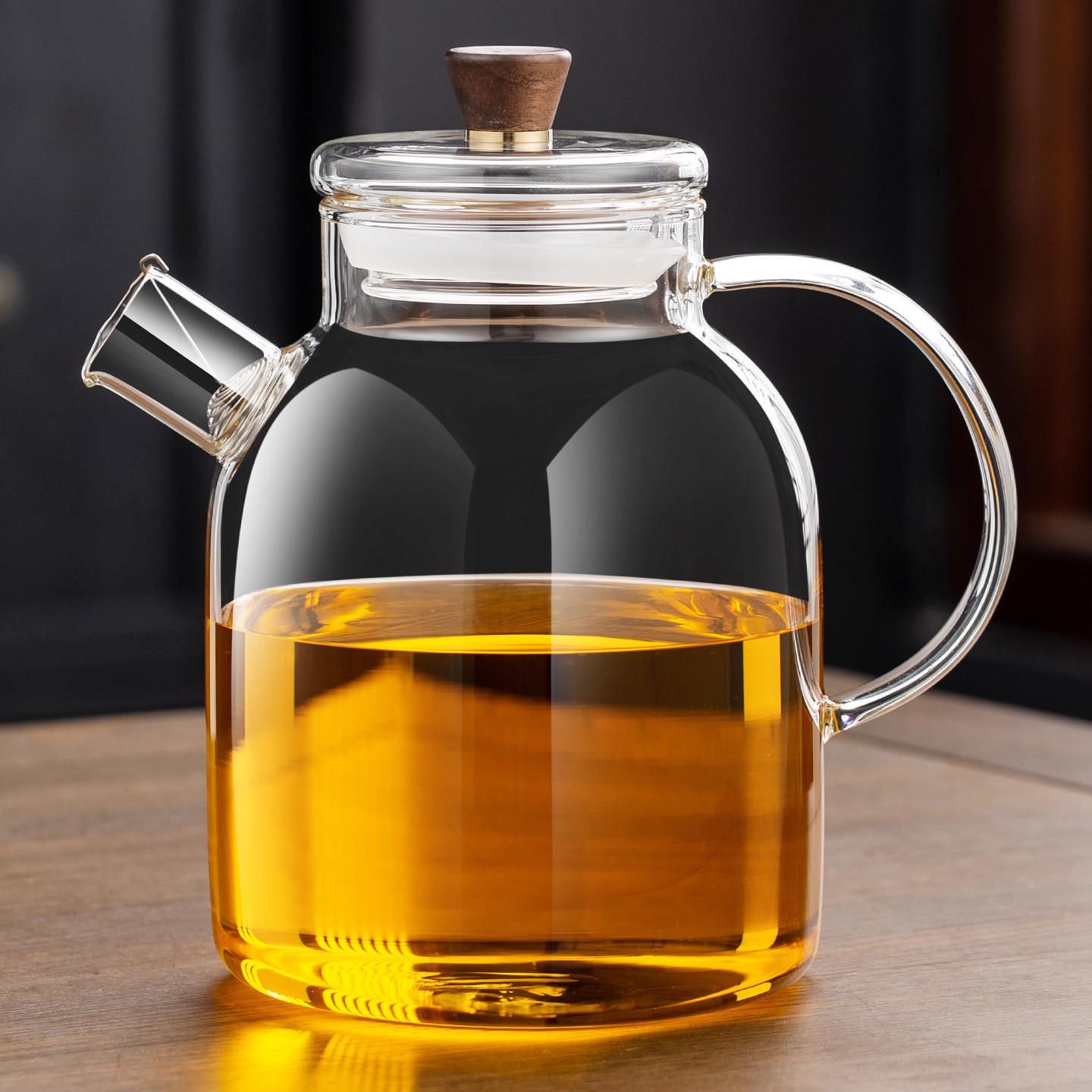 玻璃煮茶壶大容量养生壶加厚耐高温水果花茶壶黑晶炉烧水壶煮茶器图片