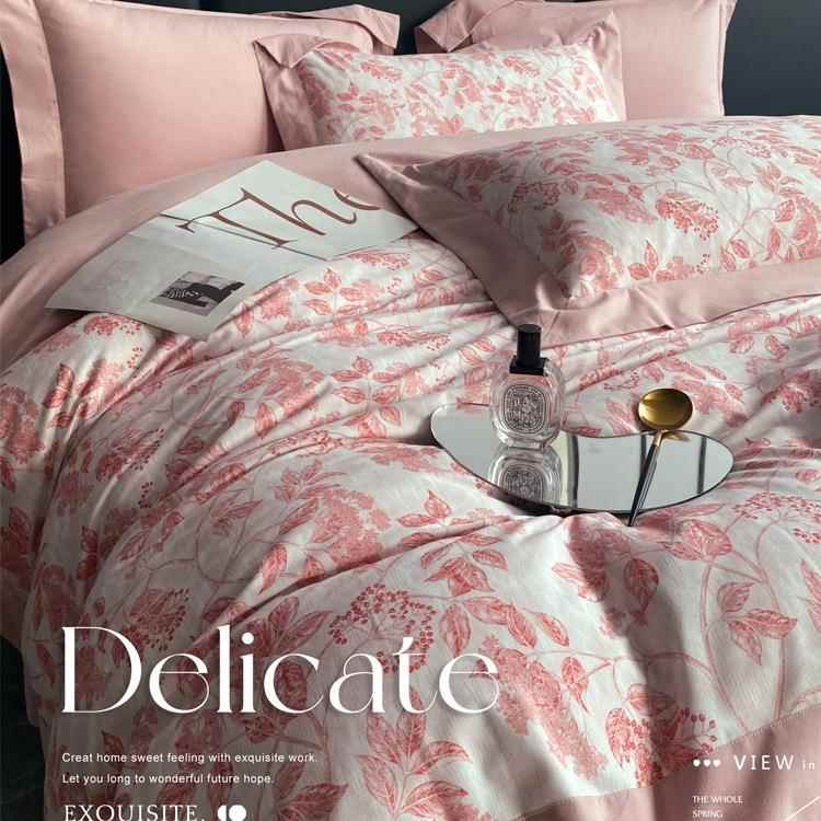 秋冬端美式80支全棉长绒棉1548554加厚磨毛四件套床纯棉暖被套保