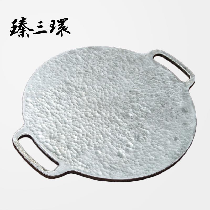 5YA1手工煎锅八荒无涂层煎饼锅熟铁煎饼果子锅平底锅鏊子厚10