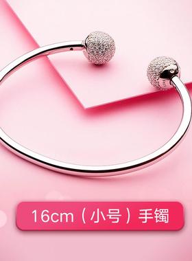 正品的925纯银女开放手炼炼，可访问的豪华和简单的风格小众设计