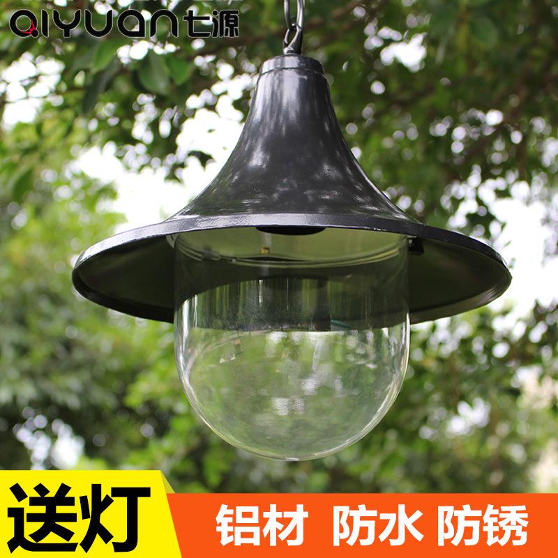 创意复古户外防水喇叭吊灯凉亭灯庭院灯阳台过道走廊灯花园景观灯