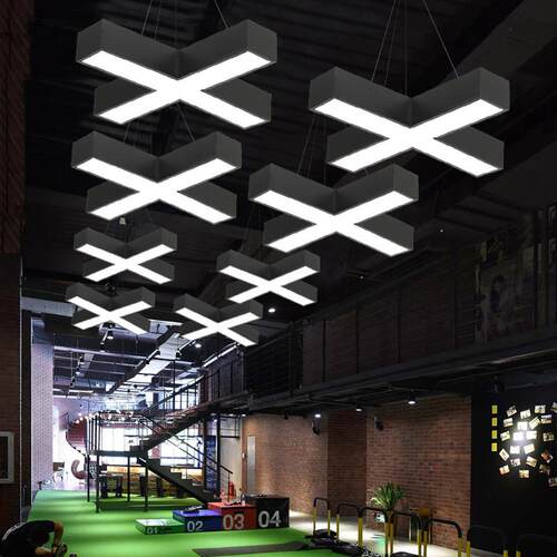 LED六边形吊灯非标创意异形拼灯商场超市网咖健身房灯具商用