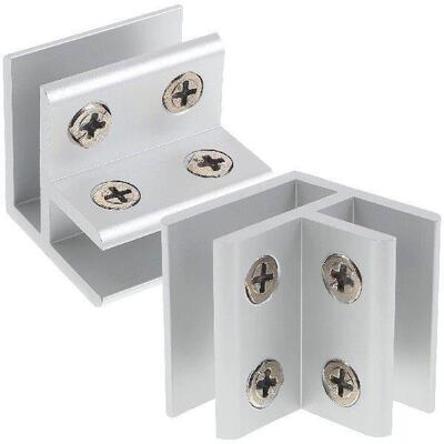 2Pcs Glass Shelf Bracket for Wall Cabinet Furniture Clips