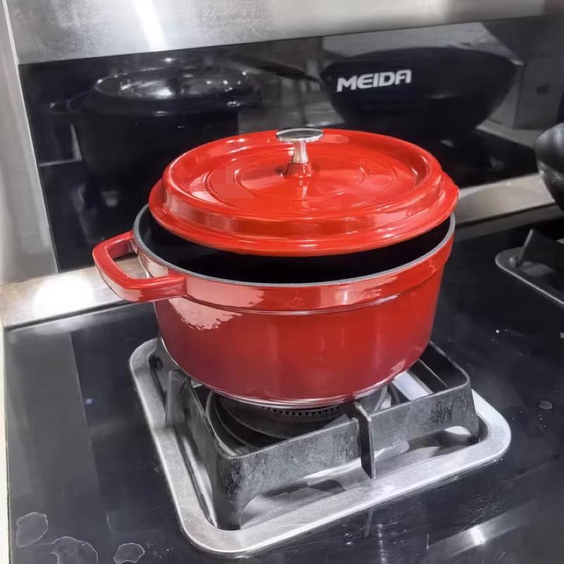 尾货微瑕珐瑯铸铁锅汤锅炖锅砂锅焖烧家用双耳加厚不粘电磁炉通用