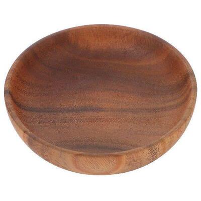 Wooden Plate Round Shaped Food Serving Decorative Salad