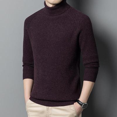 年时冬季新款休闲宽松毛男士高ZSF领尚打底高品质羊毛衣针衣织衫