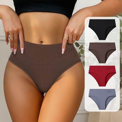 Women Comfy Breathable Knicker Panties Contrast Binding