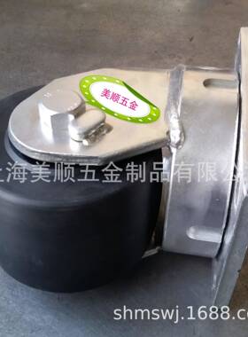厂家直供美顺7系列新品6寸高重载4.5T黑色浇注MC尼龙耐磨万向脚轮
