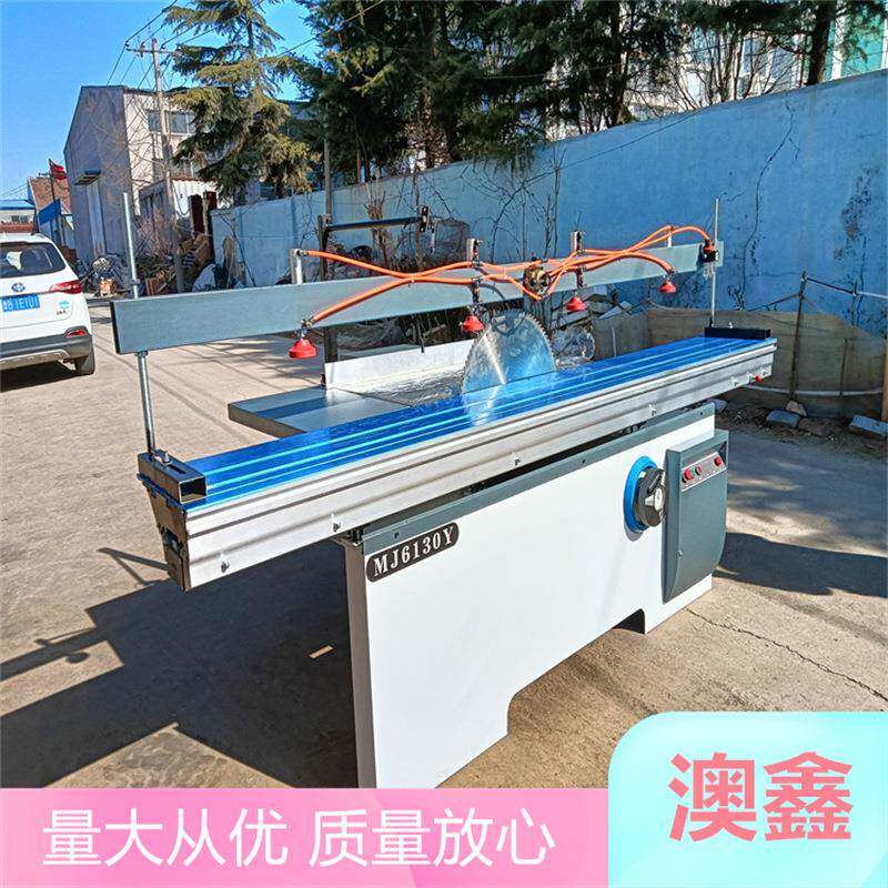 气动压板90度45度木工精密锯大小锯片角度可调板材切割锯