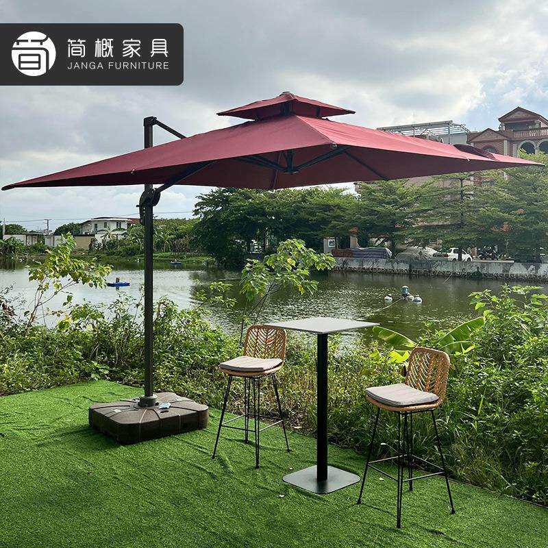 户外家具庭院阳台海景房酒吧音乐餐吧吧台椅室外餐厅防水防晒藤椅