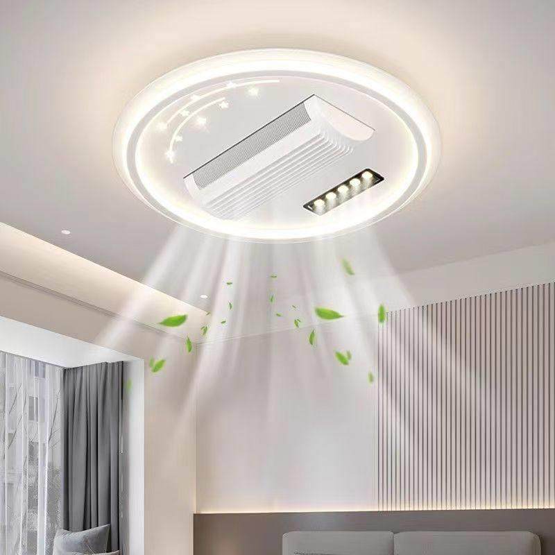 新款射灯无叶吊扇/灯现代简约大气客卧室屋全中山厅全带光谱护眼