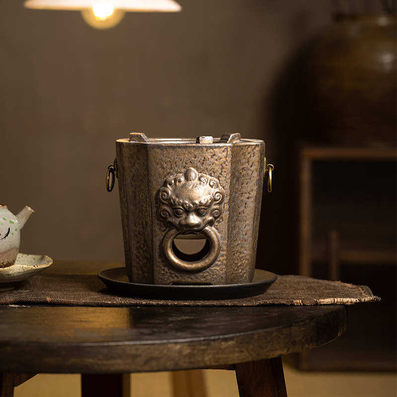 茶炉单户外便携底座炭火粗围炉茶炉小型烤碳陶煮壶野营复古烤煮茶,餐饮具,茶具礼盒,淘宝优惠券,粉丝福利购,淘宝优惠卷